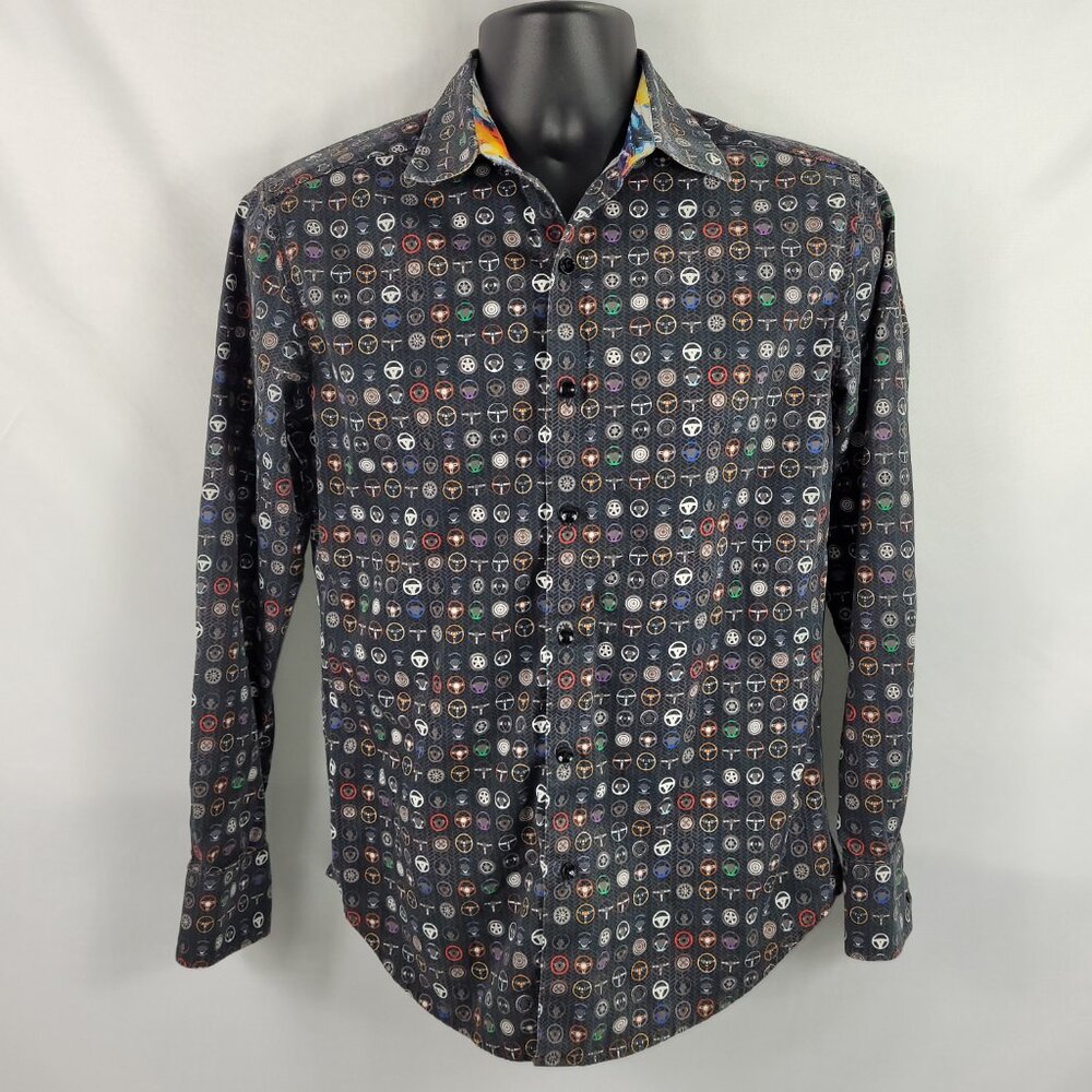 Robert Graham Luxury Car Long Sleeve Button-Up Dress Shirt Men's size Small